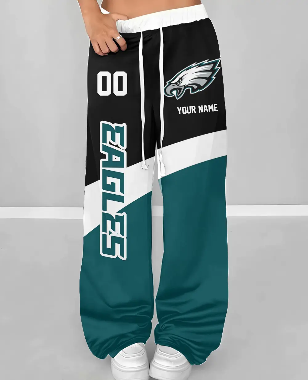 Philadelphia Eagles Personalized Wide Leg Lounge Pants