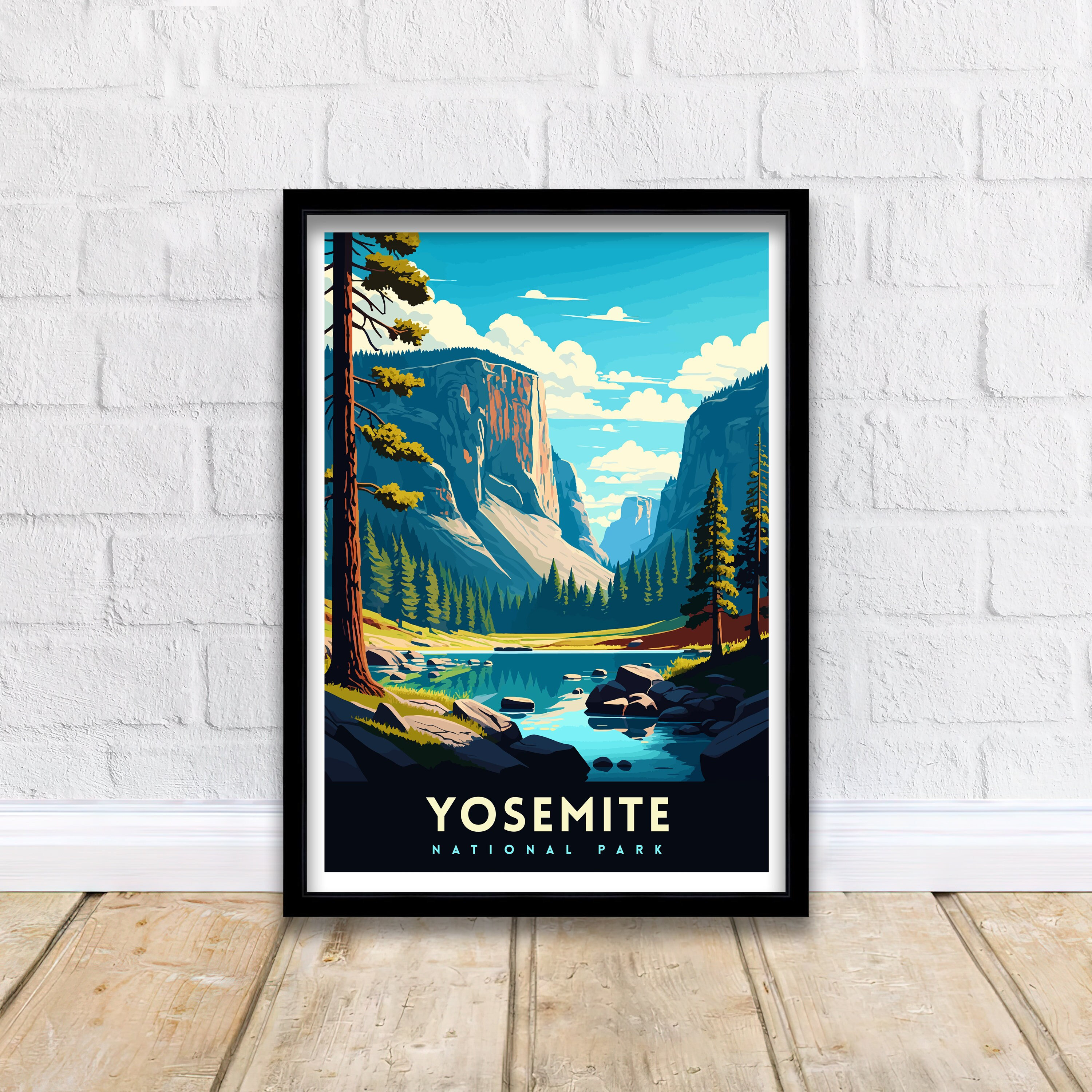 Yosemite National Park Travel Wall Decor Poster
