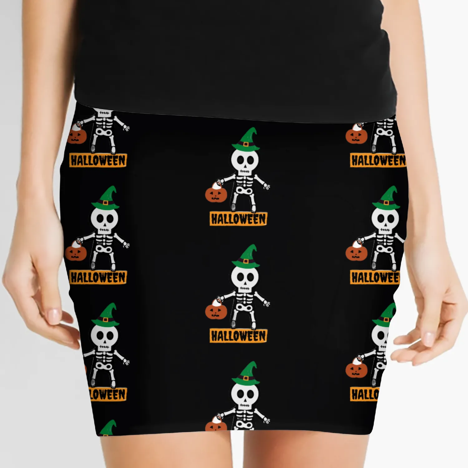 Halloween boy Women's Mini Skirts
