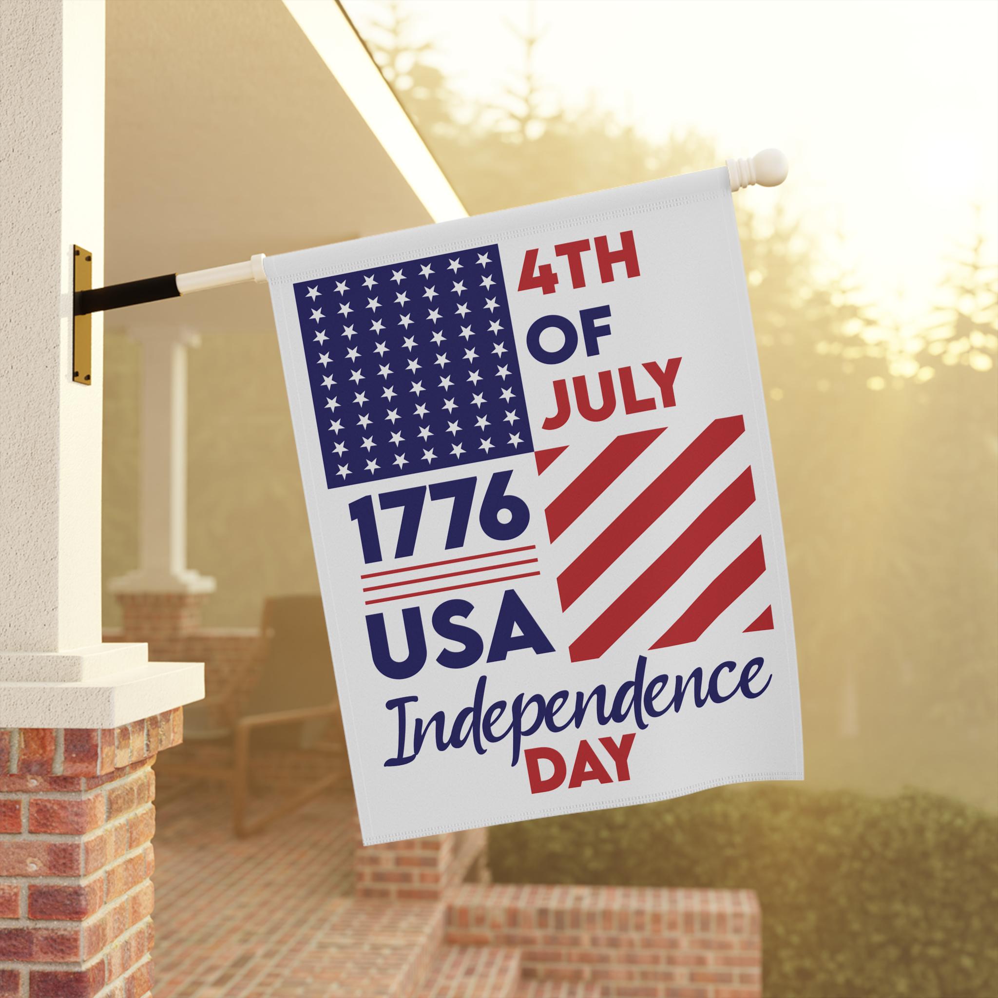 4th of July Garden Flag USA Yard Decor Red White Blue House Flag