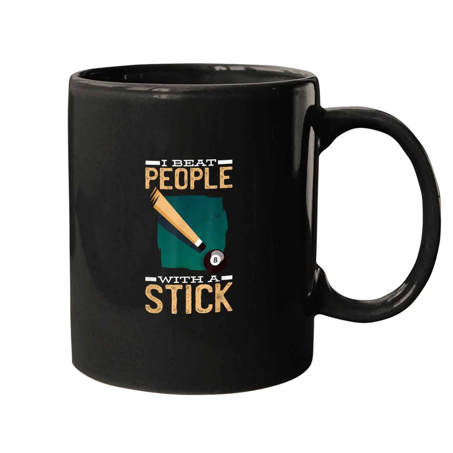 Sport Billiard I Beat People With A Stick For Snooker Player Mugs