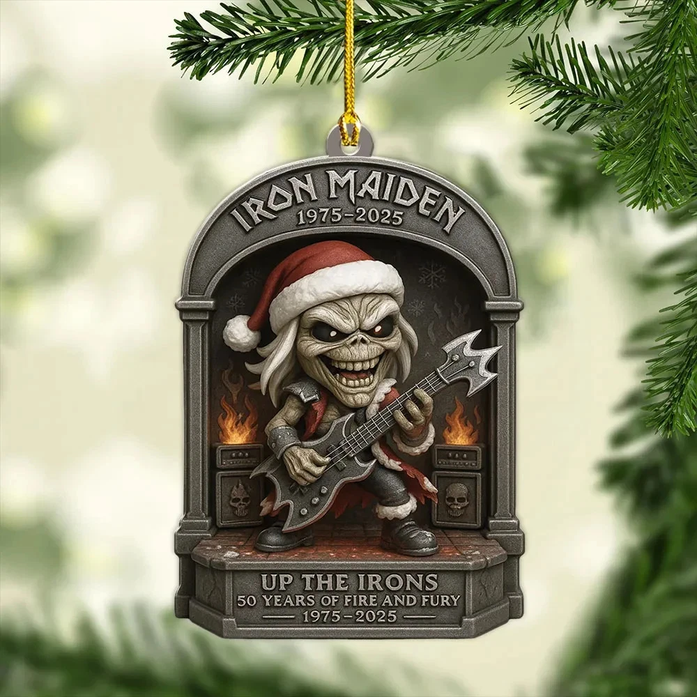 Iron Maiden 2025 50th Aniverssary Acrylic Ornament Christmas Gift- 2D flat Acrylic