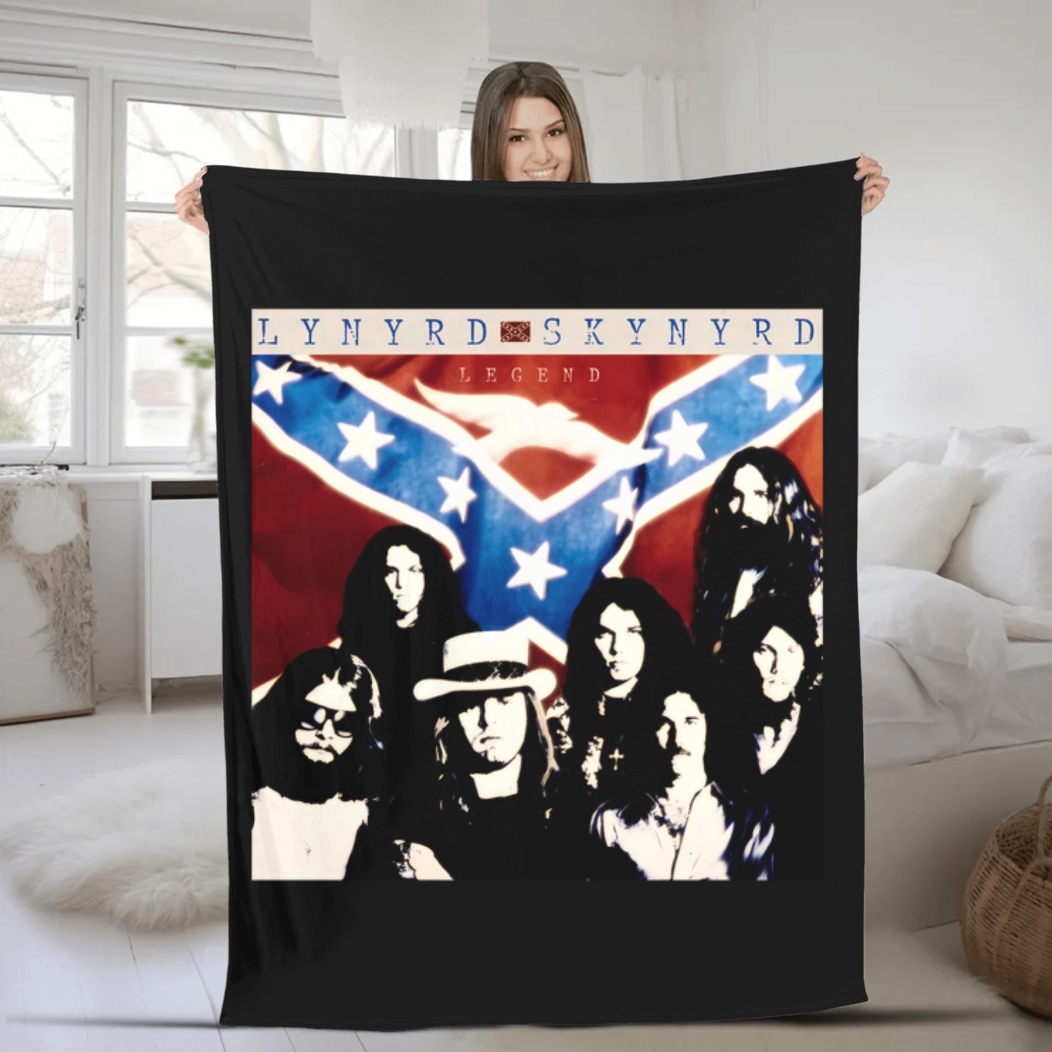 Lynyrd Skynyrd Fleece Blankets, Rock Music Fleece Blankets