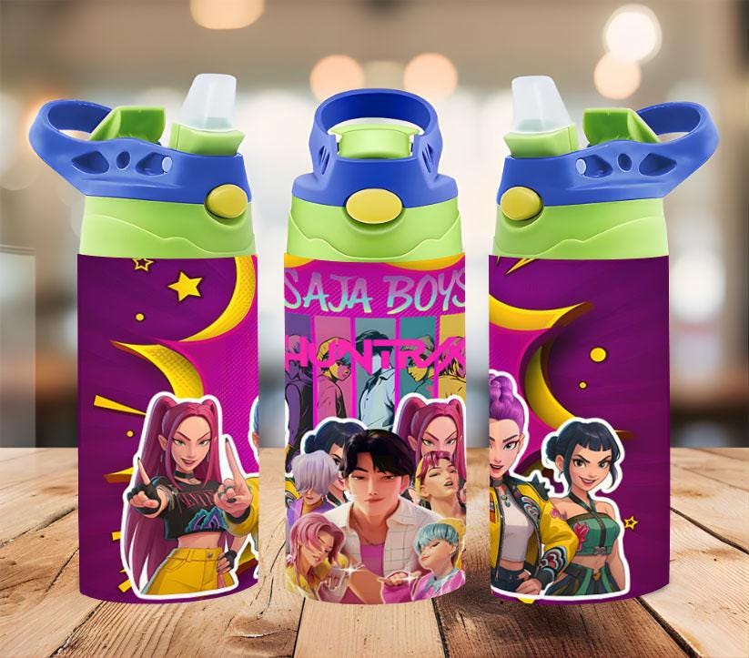 Kpop Demon Hunter Kids Water Bottle, Back to School Gift, Gift For Girls/Boys