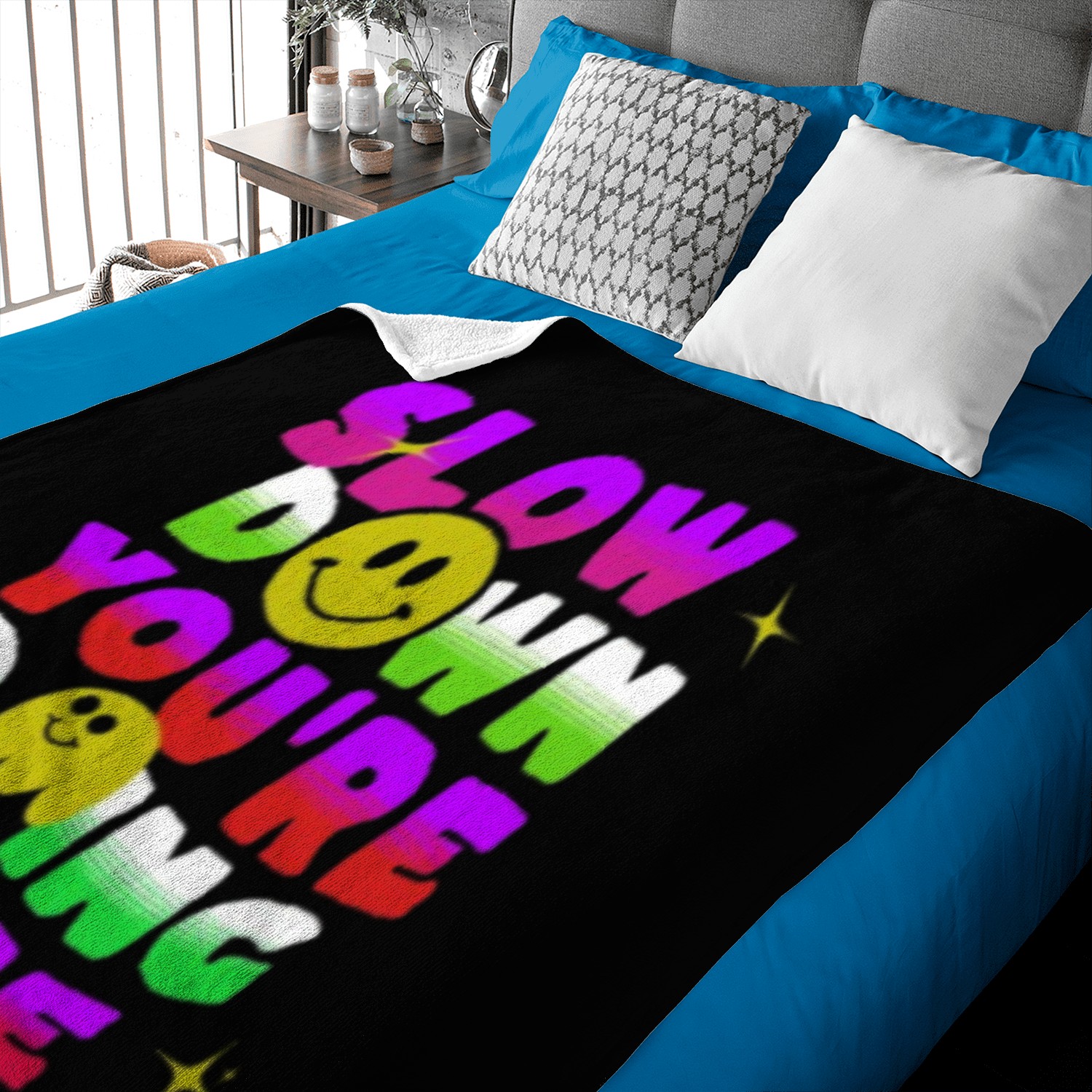 Slow Down, You're Doing Fine - Relaxed Motivation Baby Blankets