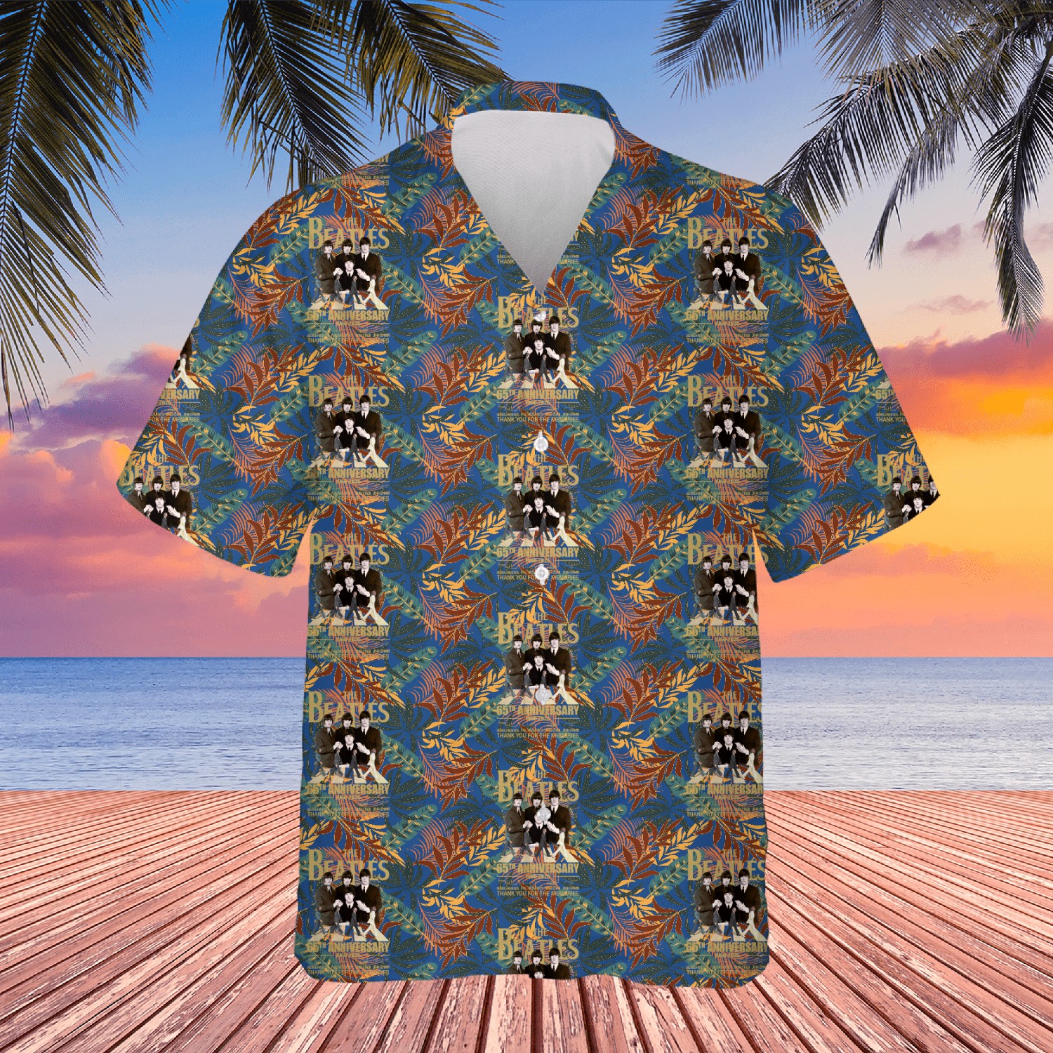 The Beatles Rock Band 1960-2025 65th Anniversary Unisex Hawaiians, Fan gift