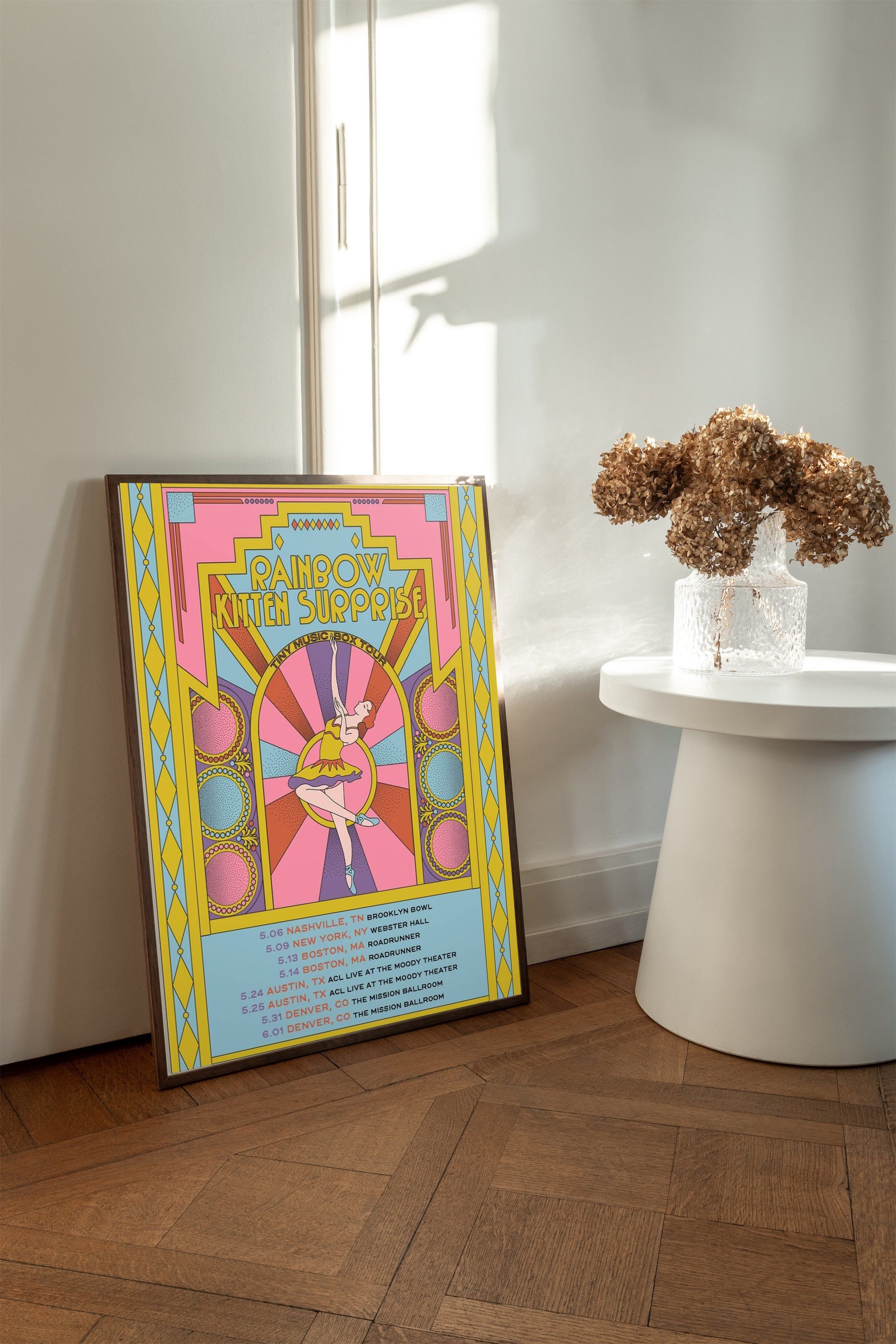 Rainbow Kitten Surprise Tiny Music Box Tour 2024 Poster