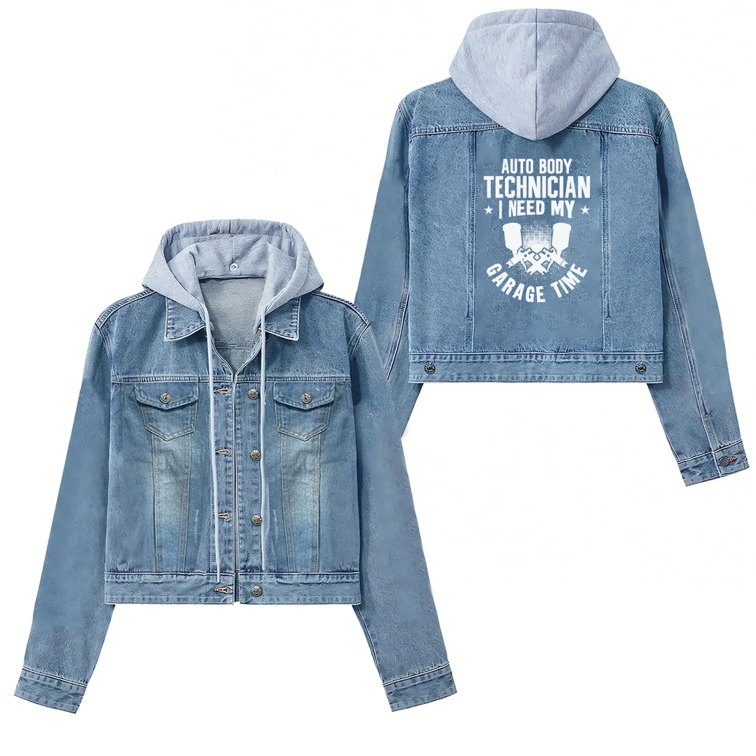 Auto Body Technician Vehicle Repair Car Women's Denim Jackets