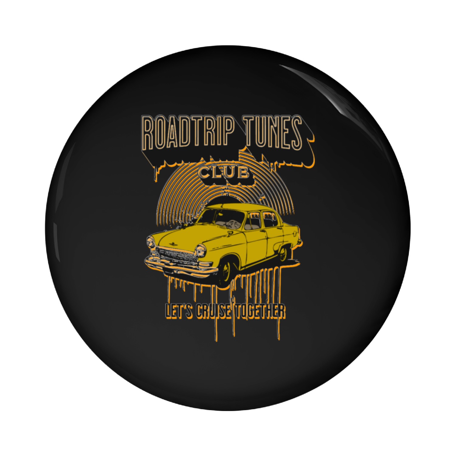 Roadtrip Tunes club Pin Buttons