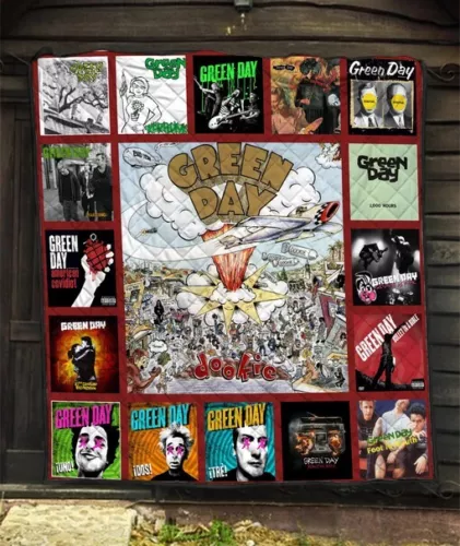 Green Day Quilt Blanket, Ideal Gift for Green Day Fans, Home Decor
