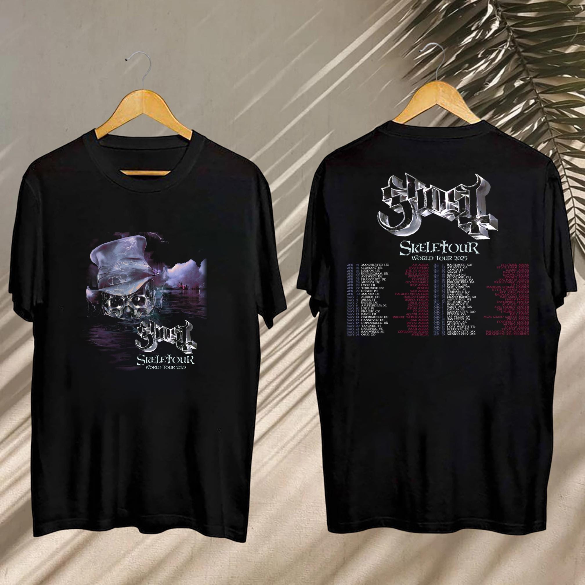 Ghost Skeletour World Tour 2025 Shirt, Ghost World Tour Fan Gift, Ghost Skeletour World Tour Tee, Ghost Tee, Ghost Merch, Ghost Fan Shirt