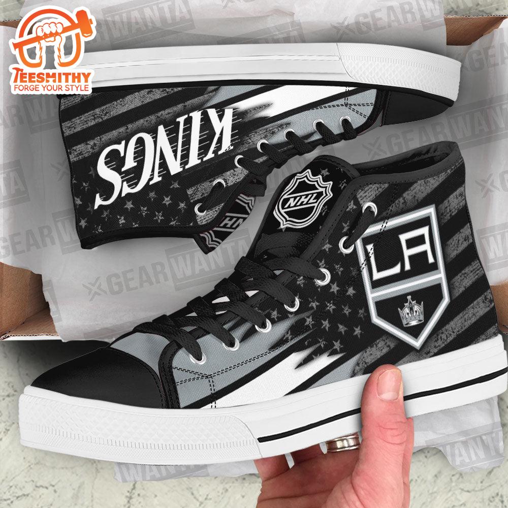 Los Angeles Kings High Top Shoes, American Flag Sneakers