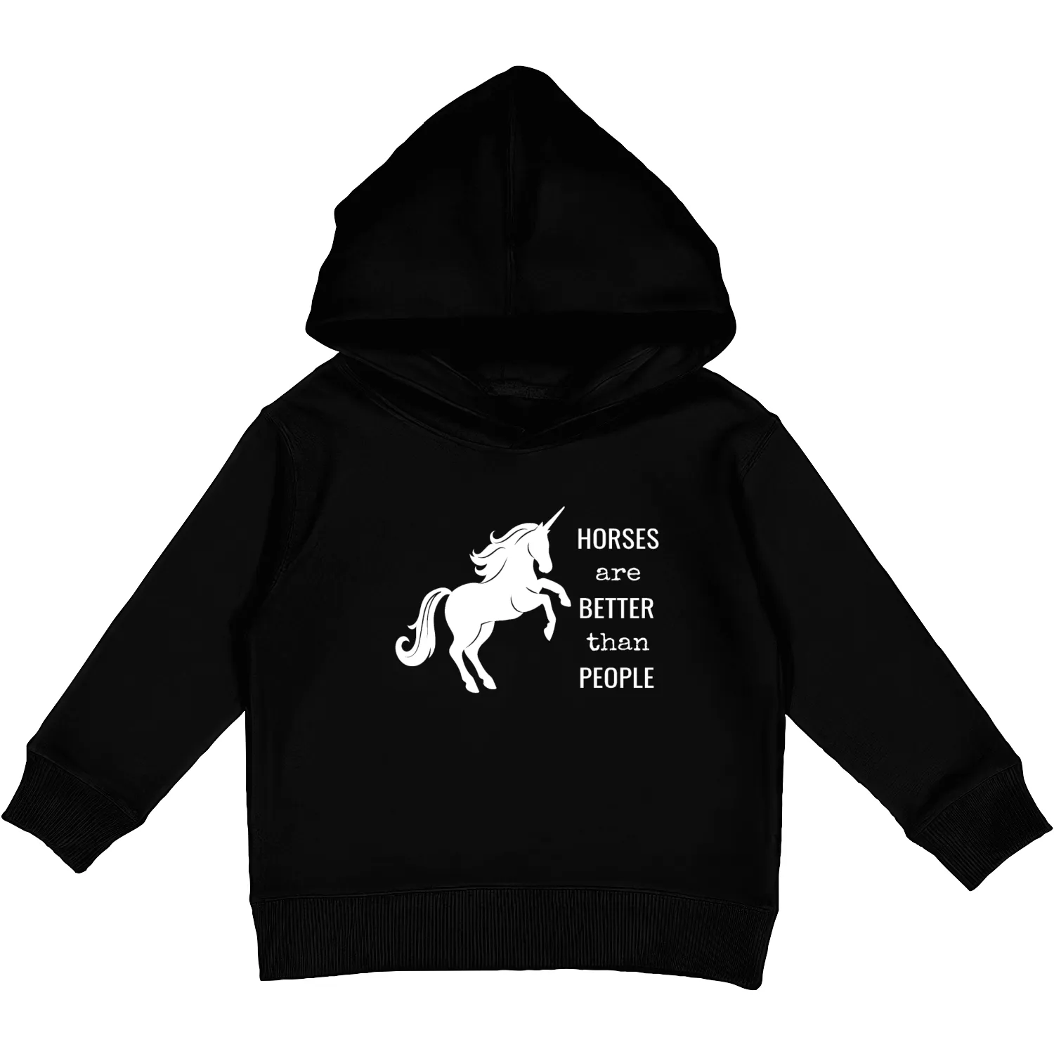 HORSES ARE BETTER THAN PEOPLE Kids Pullover Hoodies