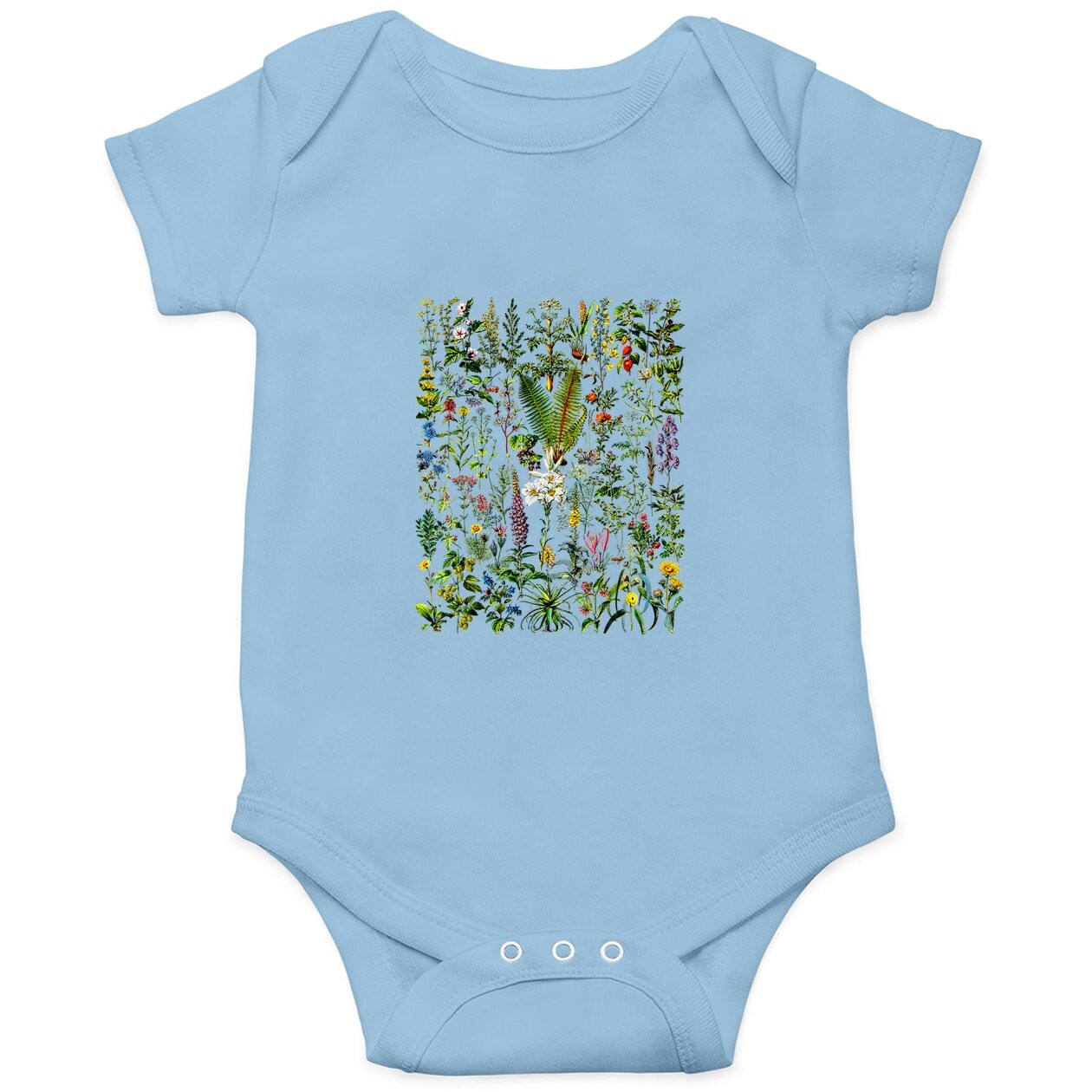 Vintage Flower Baby Bodysuit, Flower Baby Bodysuit, Plant Baby Bodysuit, Gardening Baby Bodysuit