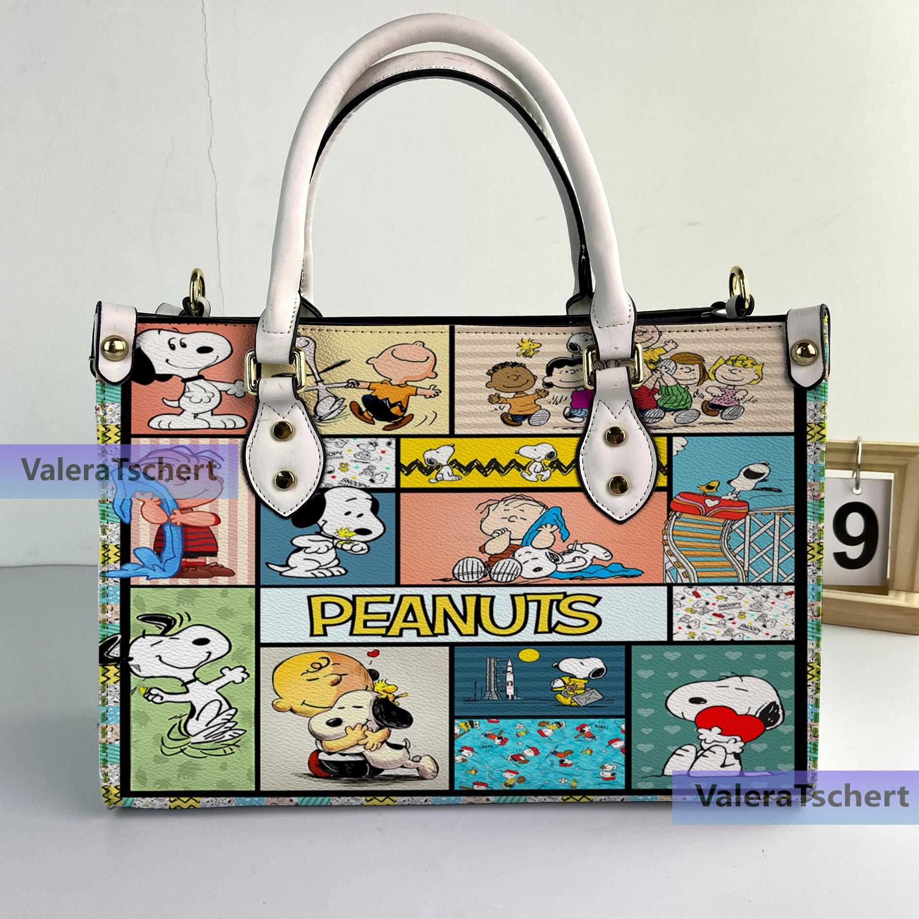 Sn00py Cartoon Leather Bag Handbag, Crossbody Bag, Sn00py Lover's Handbag, Cartoon Bag