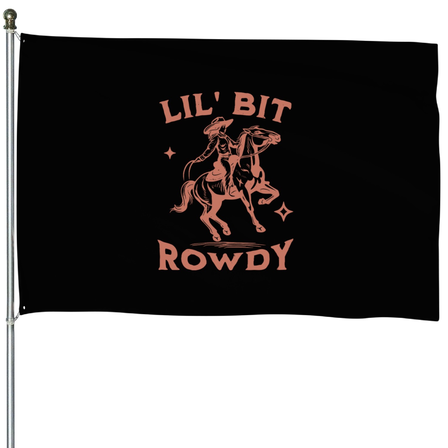 Lil' Bit Rowdy – Western Cowgirl Design House Flags