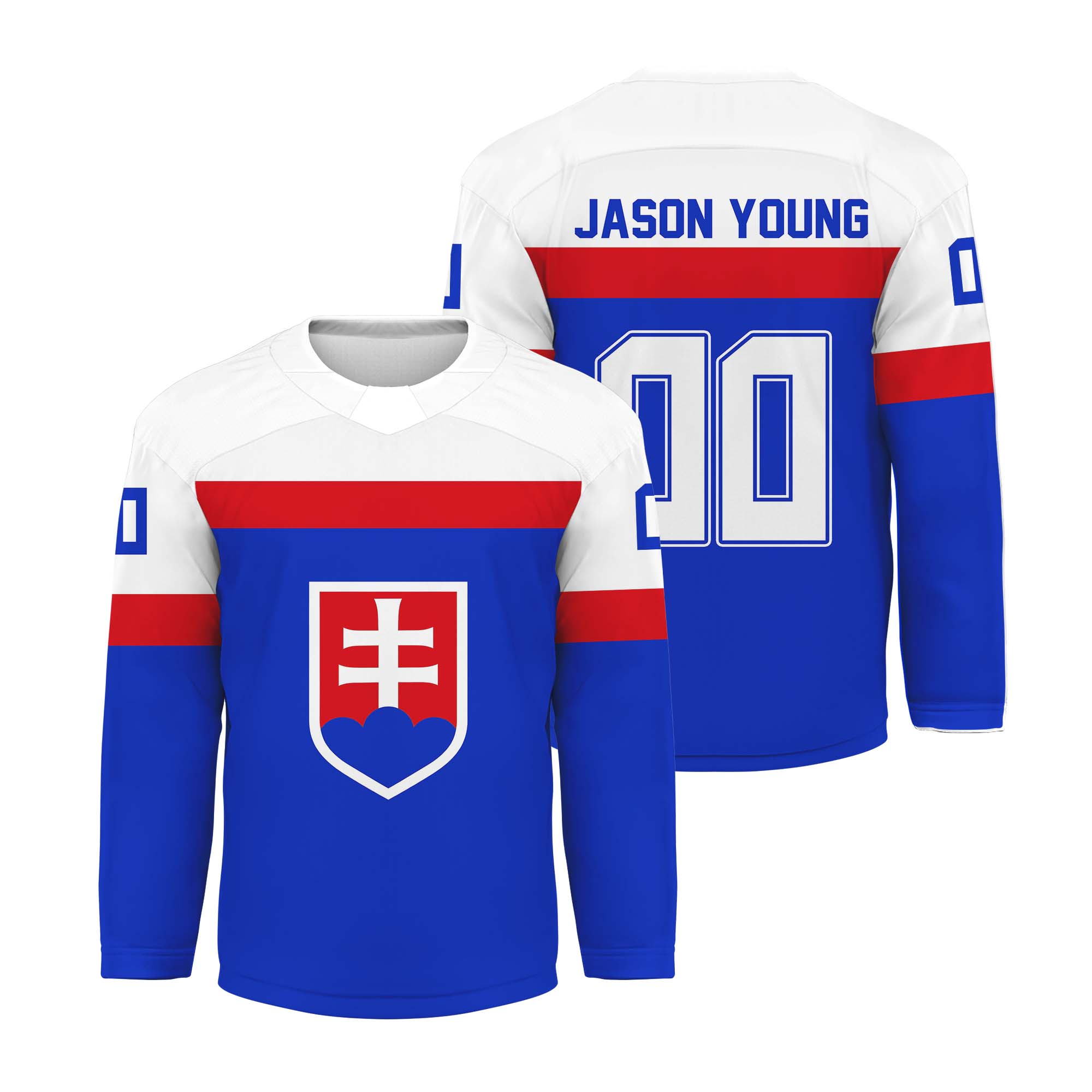 Retro Juraj Slafkovsk #20 Team Slovensko Slovakia Hockey Jersey Sewn;Custom Name;Youth/Adult Any Size