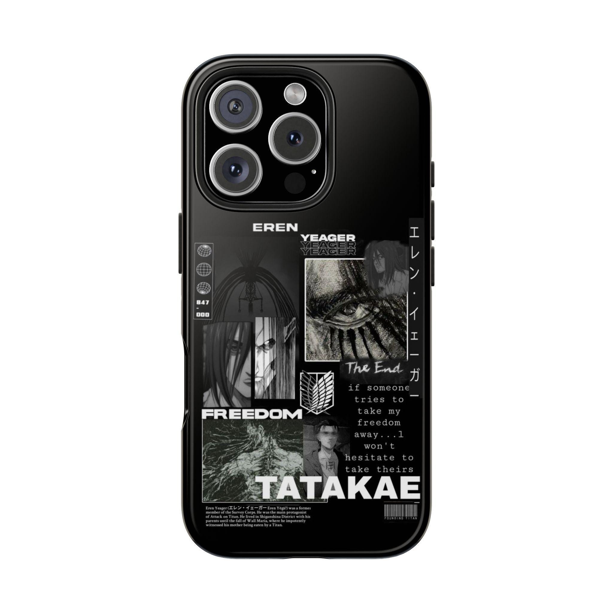 Attack On Titans Phone Case, Eren Yeager Phone Case, Anime Phone Cover, Gift For Aot Lovers, Anime Lover Gift, Perfect Anime Gift
