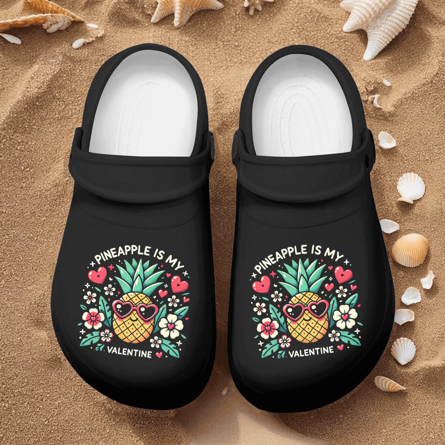 Pineapple is My Valentine Nurse Clogs