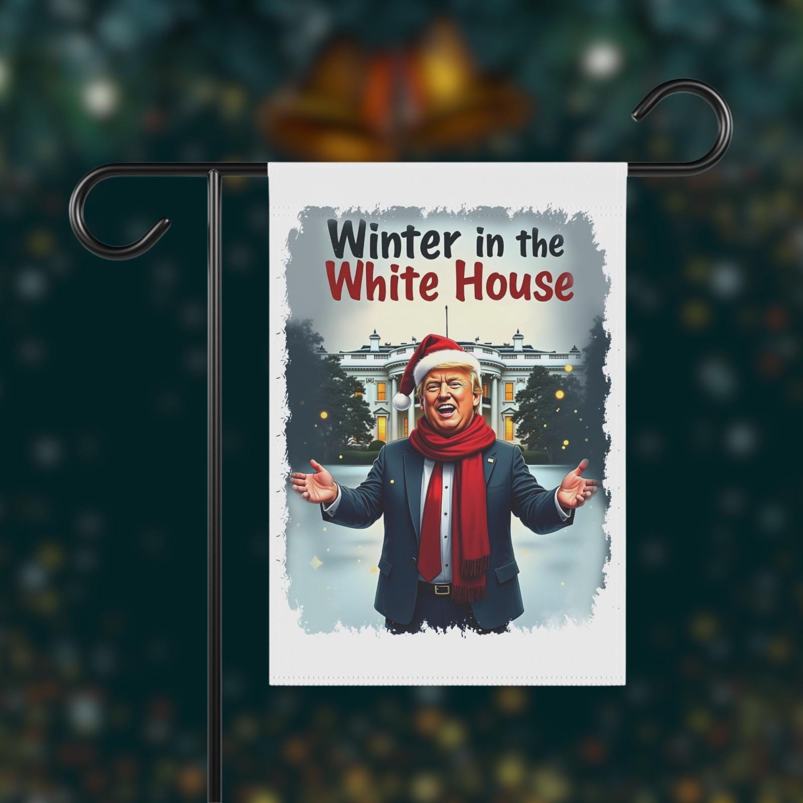 Christmas Trump Garden Banner, House Holiday Decoration