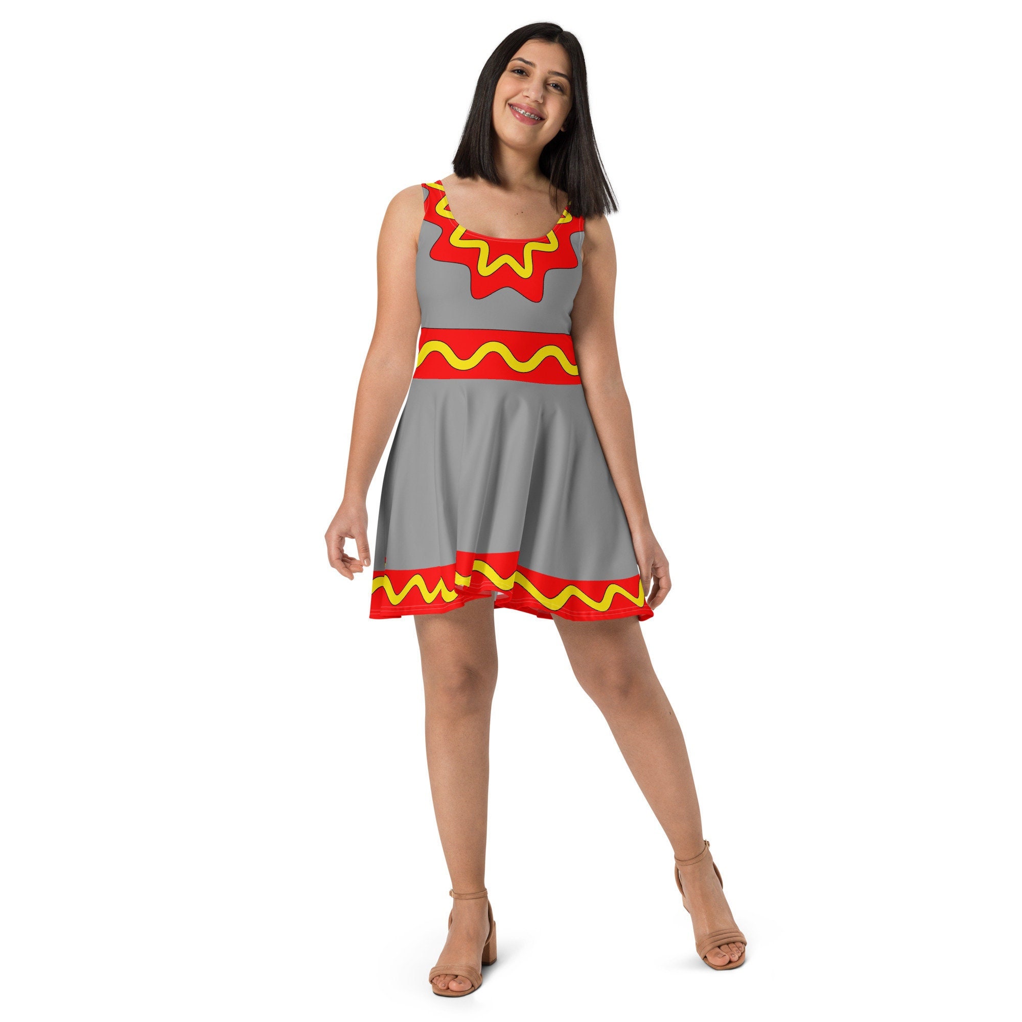 The Flying Elephant Running Costume Skater Dress