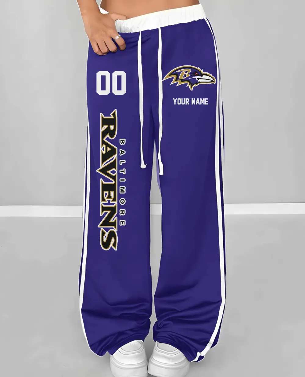 Baltimore Ravens Personalized Wide Leg Lounge Pants