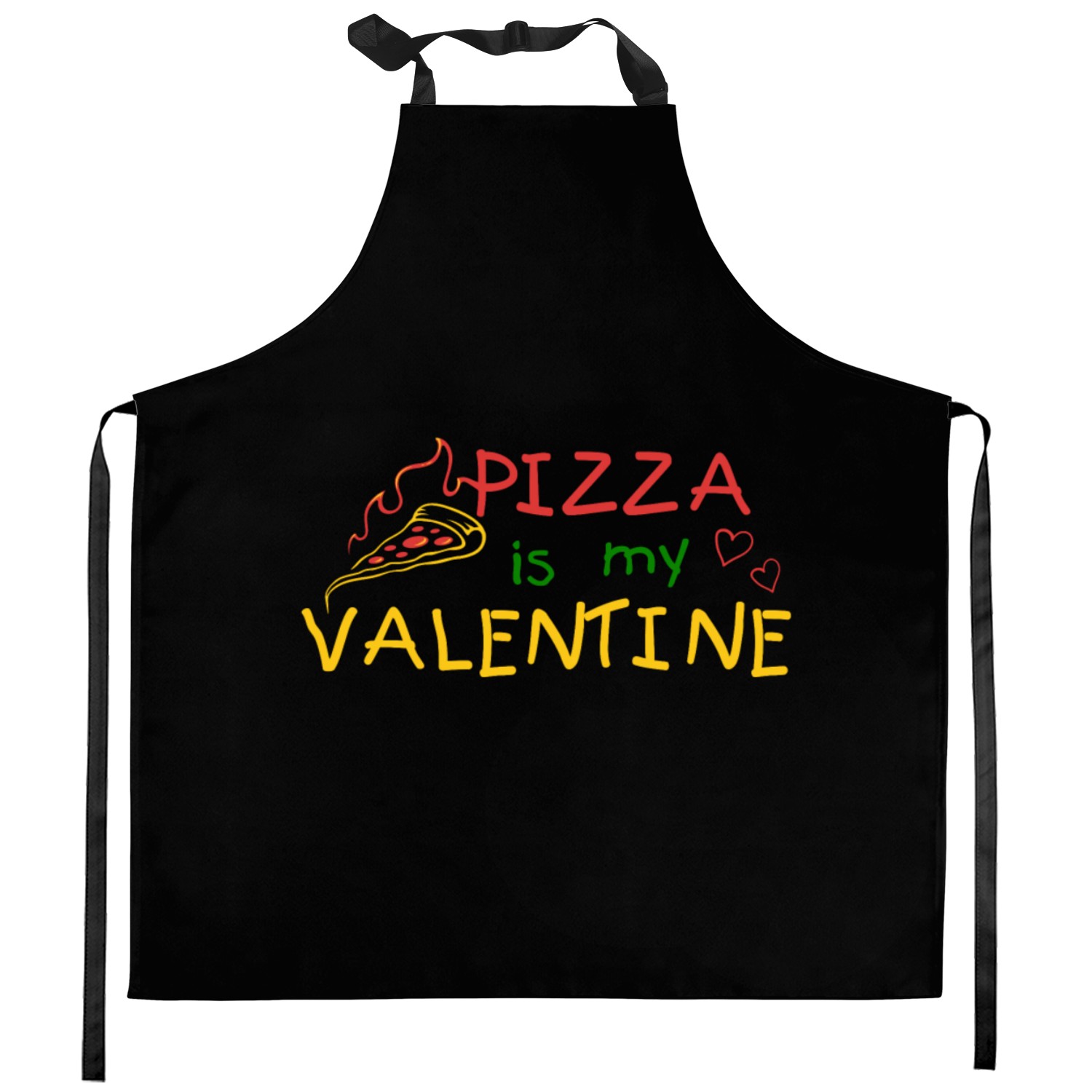 PIZZA IS MY VALENTINE Kitchen Aprons
