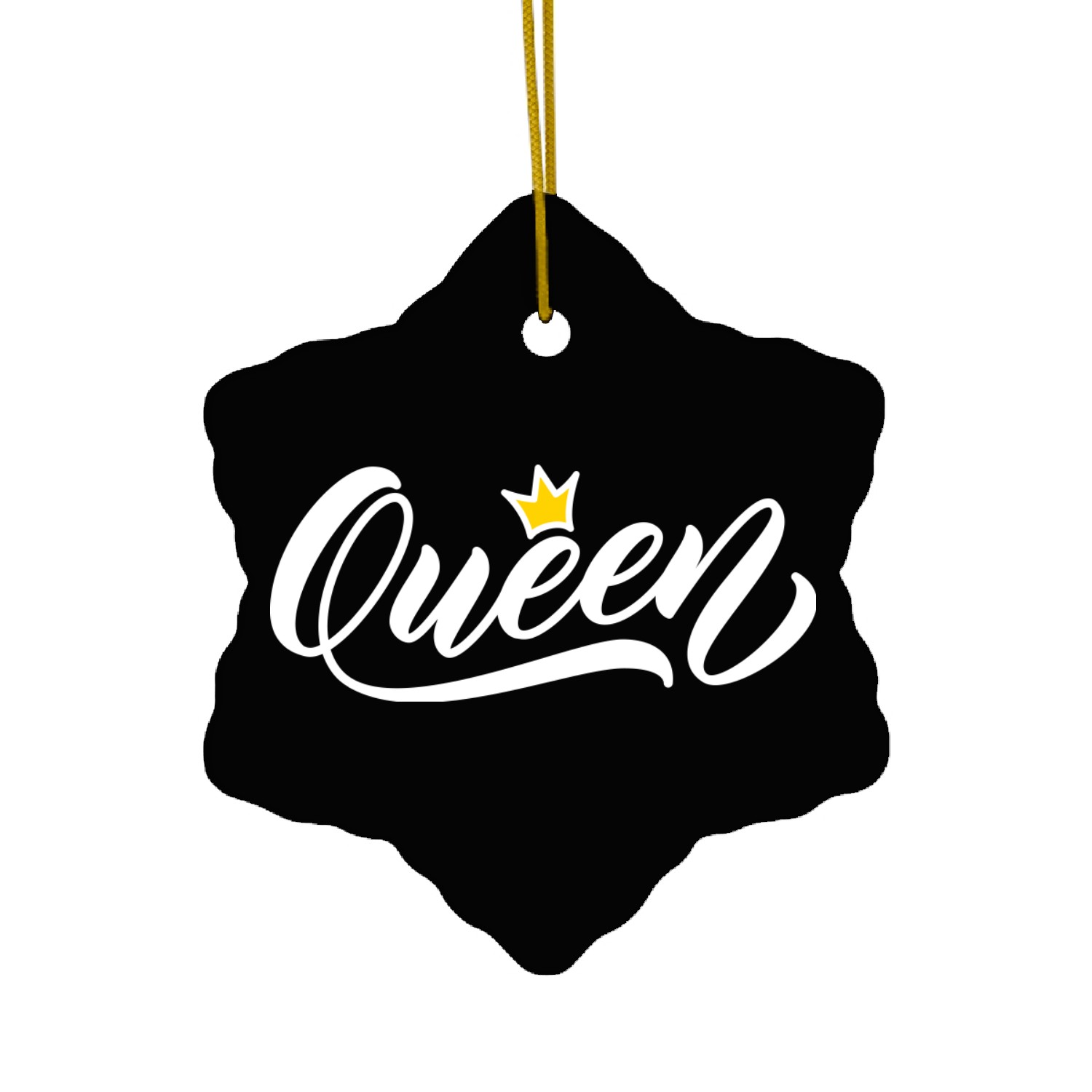 Queen Crown woman mom mother wife Ceramic Ornaments