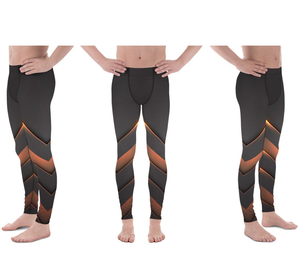 Litmus Abstract Stripes Men's Leggings sporty leggings, fitness pants for men, Xmas