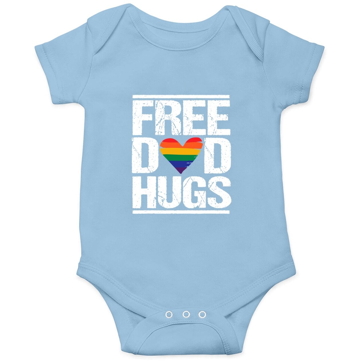Free Dad Hugs Baby Bodysuit Lgbt Pride Stepfather Daddy Papa Baby Bodysuit