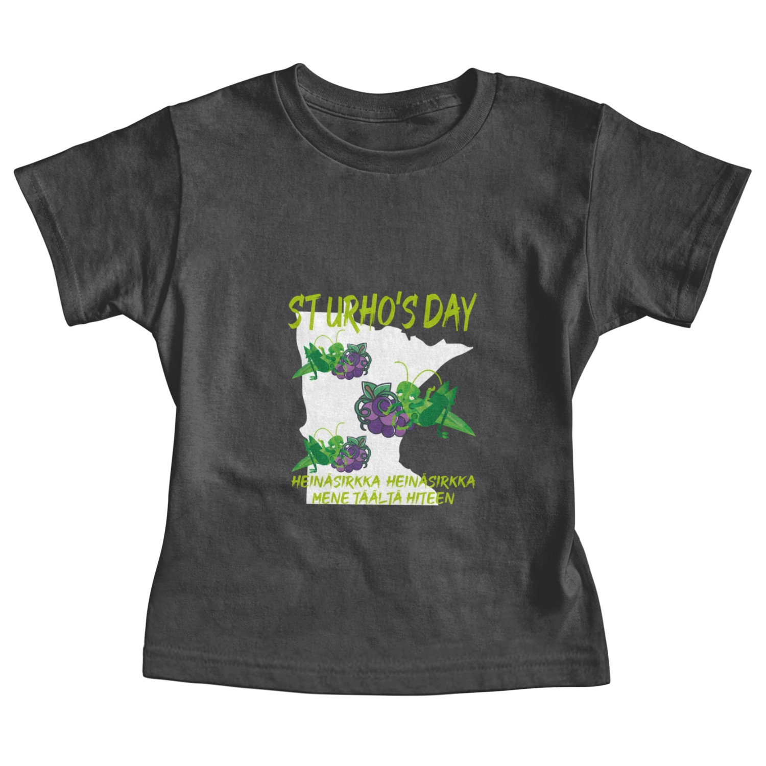 St Urhos Day Grasshopper Grapes Vineyard Minnesota Baby Tees