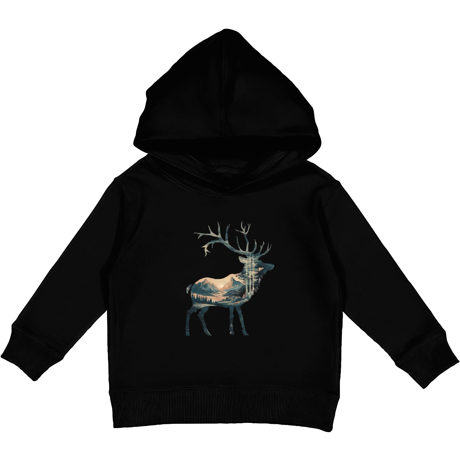 Stag, beauty of the nature. Kids Pullover Hoodies
