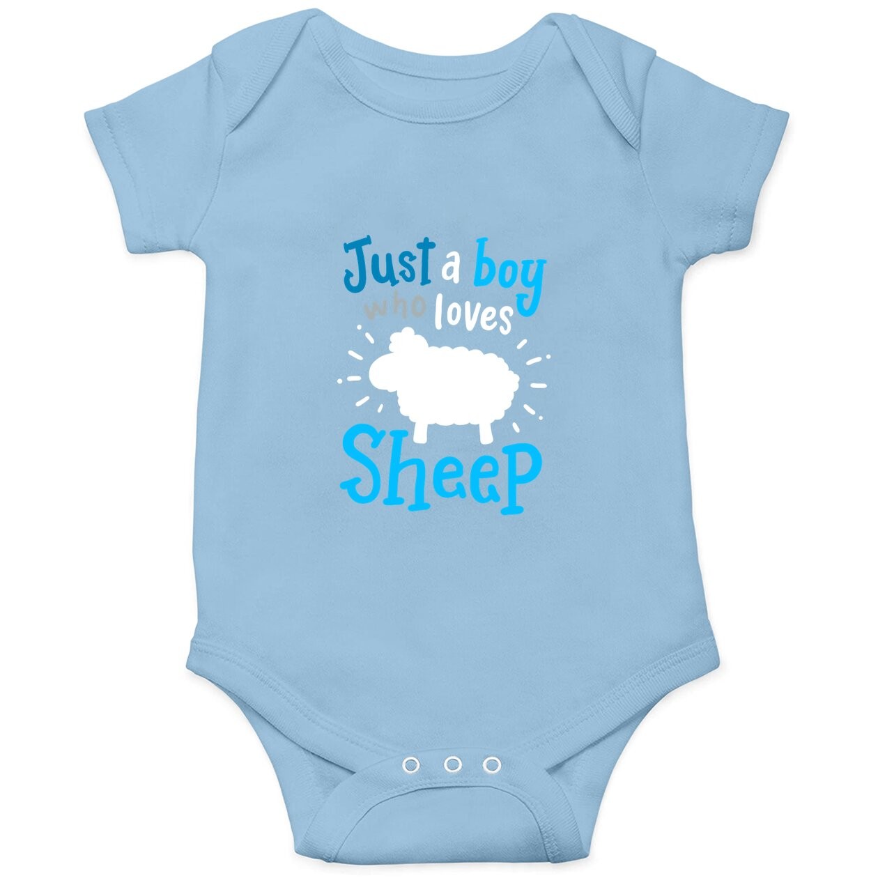 Just A Boy Who Loves Sheep Gift Baby Bodysuit