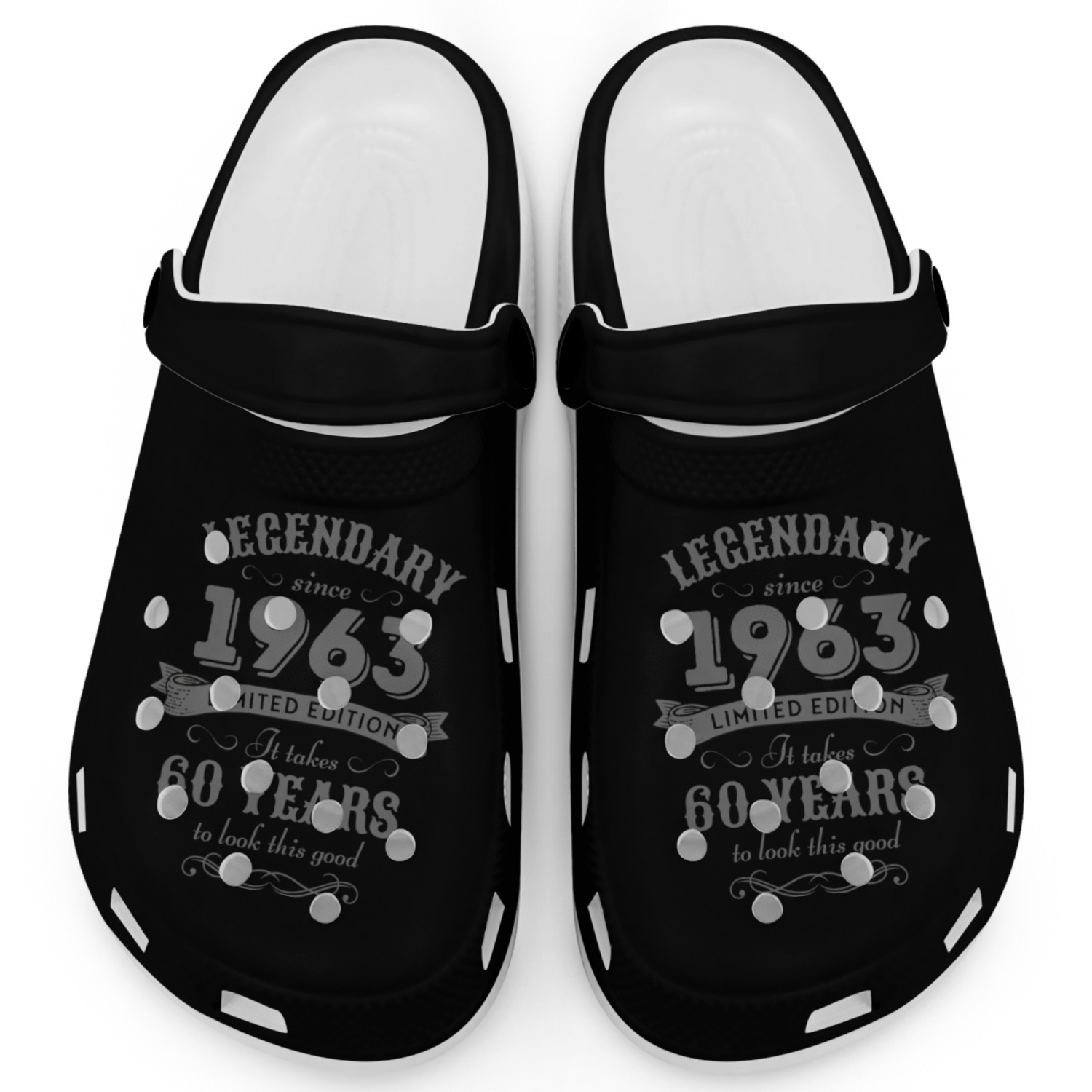 60th Birthday Vintage 1963 Clogs