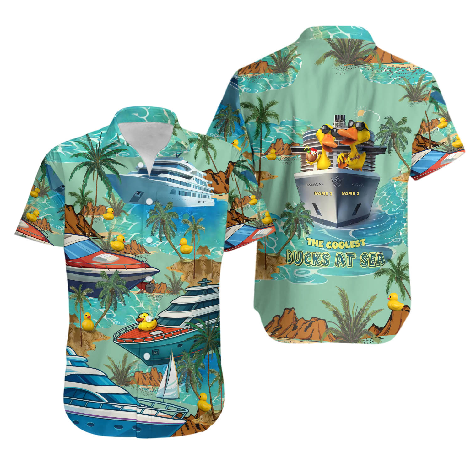 Personalized Cruising Ducks 3D HAWAII SHIRT