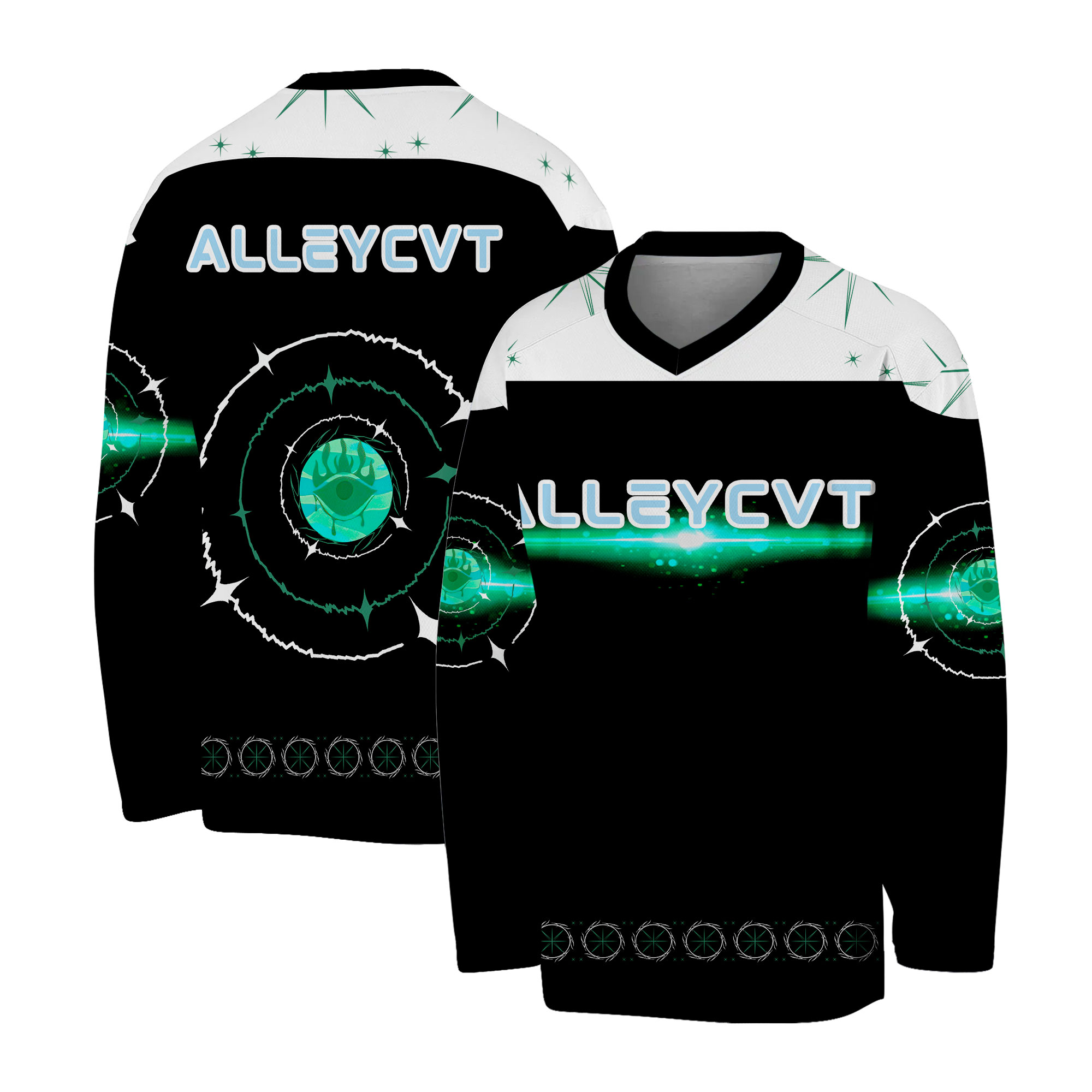 ALLEYCVT space attack hockey fan jersey | EDM Rave Jersey Bass Music Festival