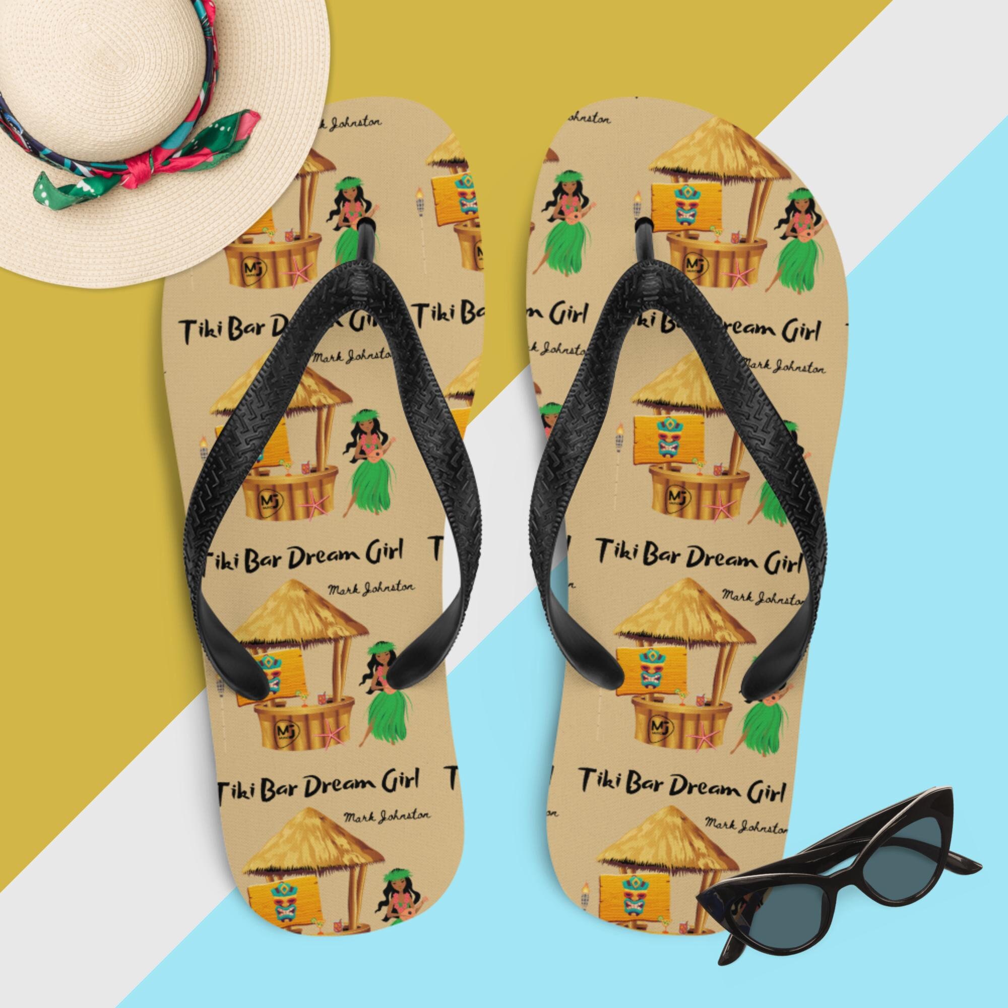 Tiki Bar Dream Girl Flip Flops!