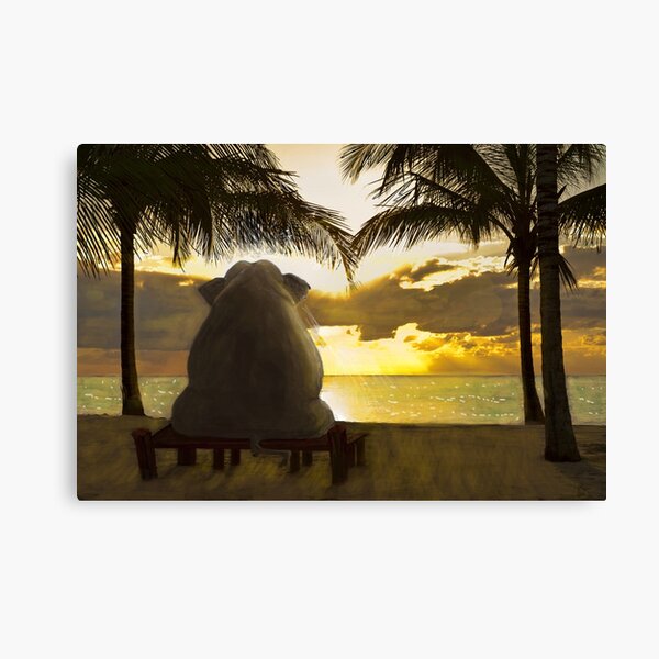 RELATIVES OF THE NCIS elephant in the room ORIGINAL-TROPICS VACATION Canvas