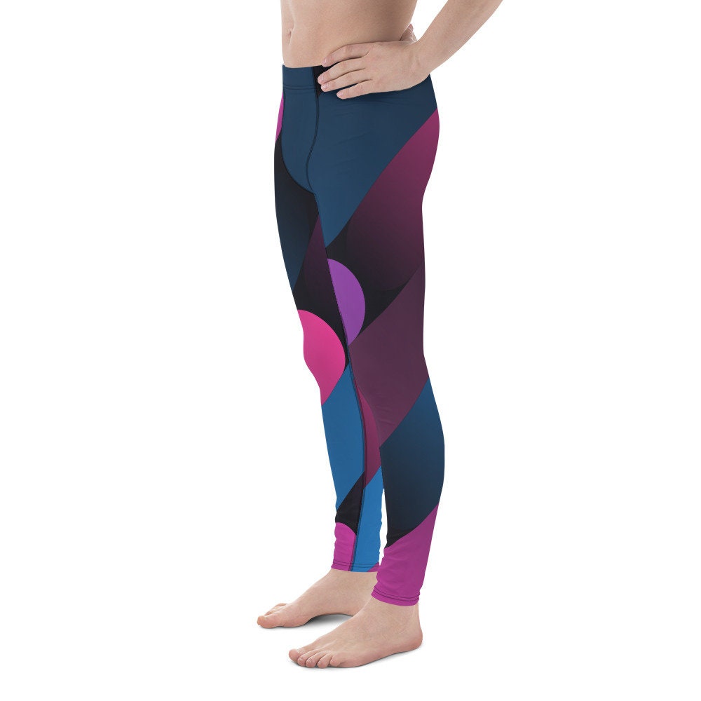 Fluid Cosmos Abstract Men's Leggings
