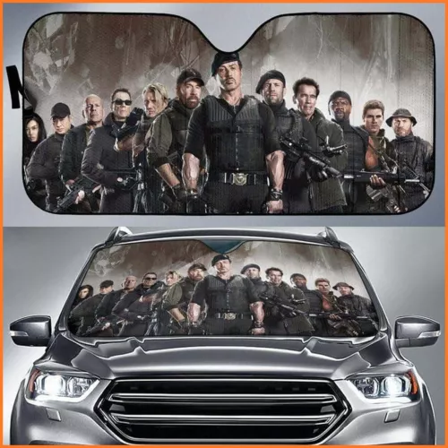 Car Sunshade The Expendables Auto Sun Shade Car Dashboard Accessories