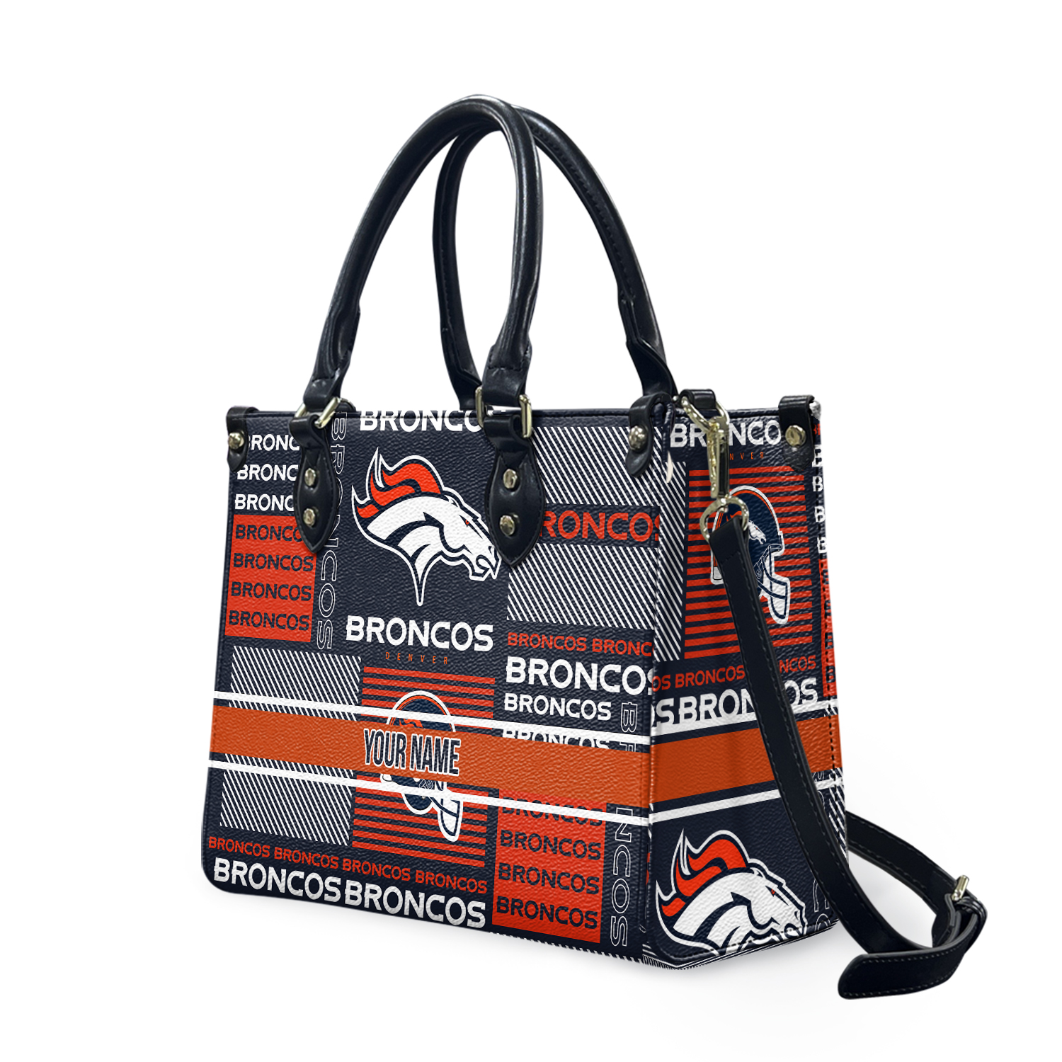 Personalized Denver Football Team Broncoss Leather Handbag Gift