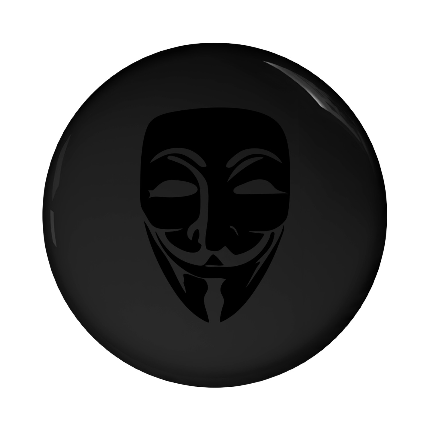 Anonymous Logo (Guy Fawkes Mask) Pin Buttons