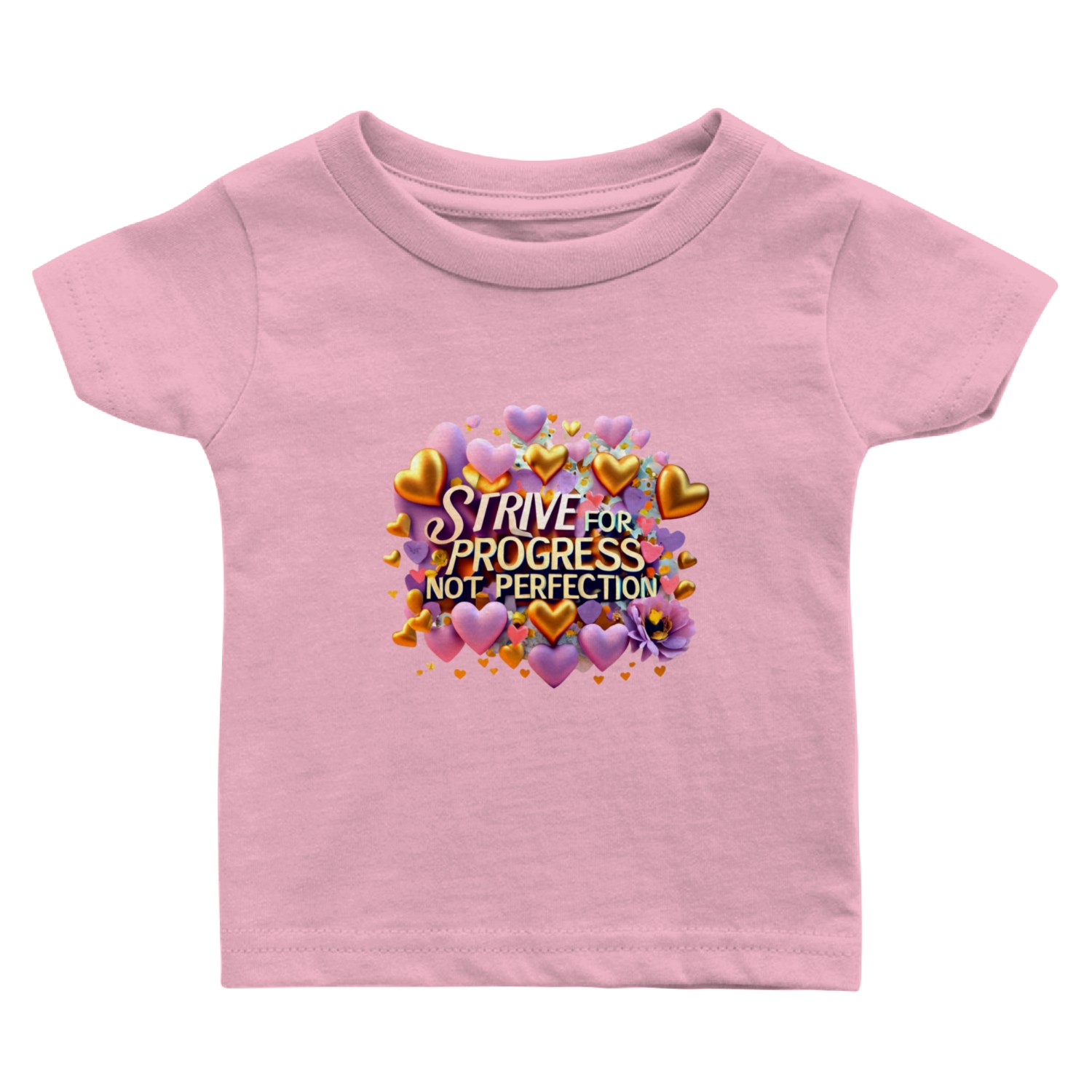 Strive for progress not perfection Baby T Shirts