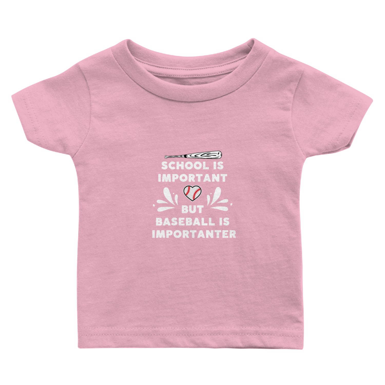 School Is Important But Baseball Is Importanter Baby T Shirts