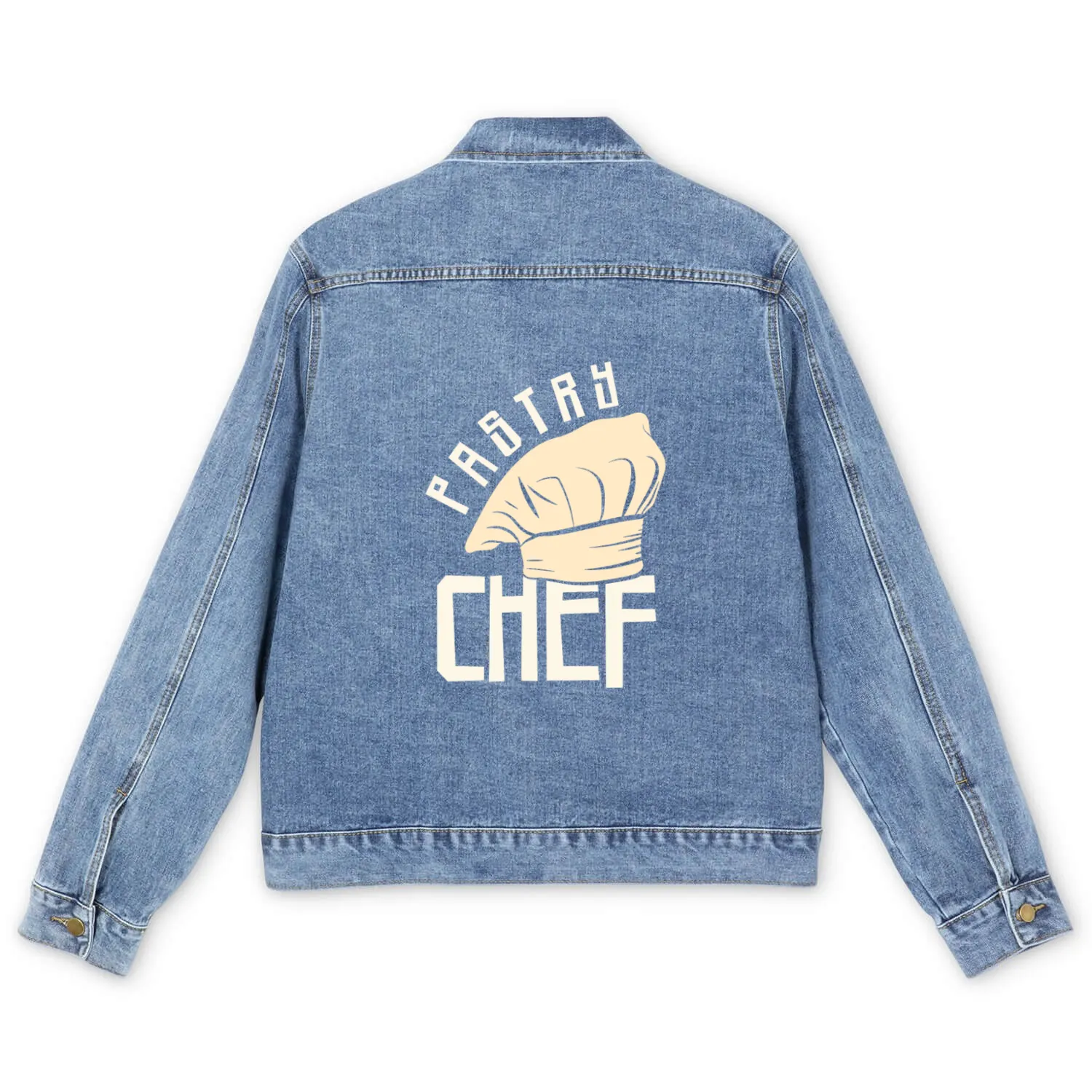 Pastry Chef Skull Baking Pastry Baked Goods Men's Denim Jackets