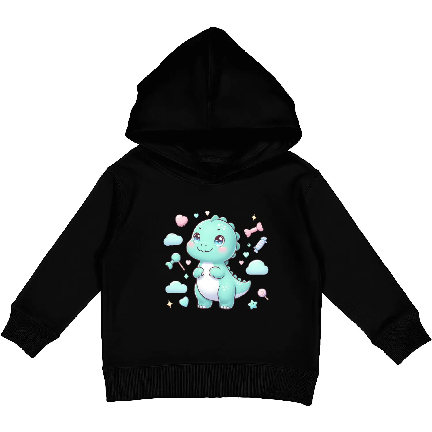 Cute Dino Kids Pullover Hoodies