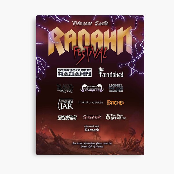Elden Ring Radahn Festival Poster Canvas
