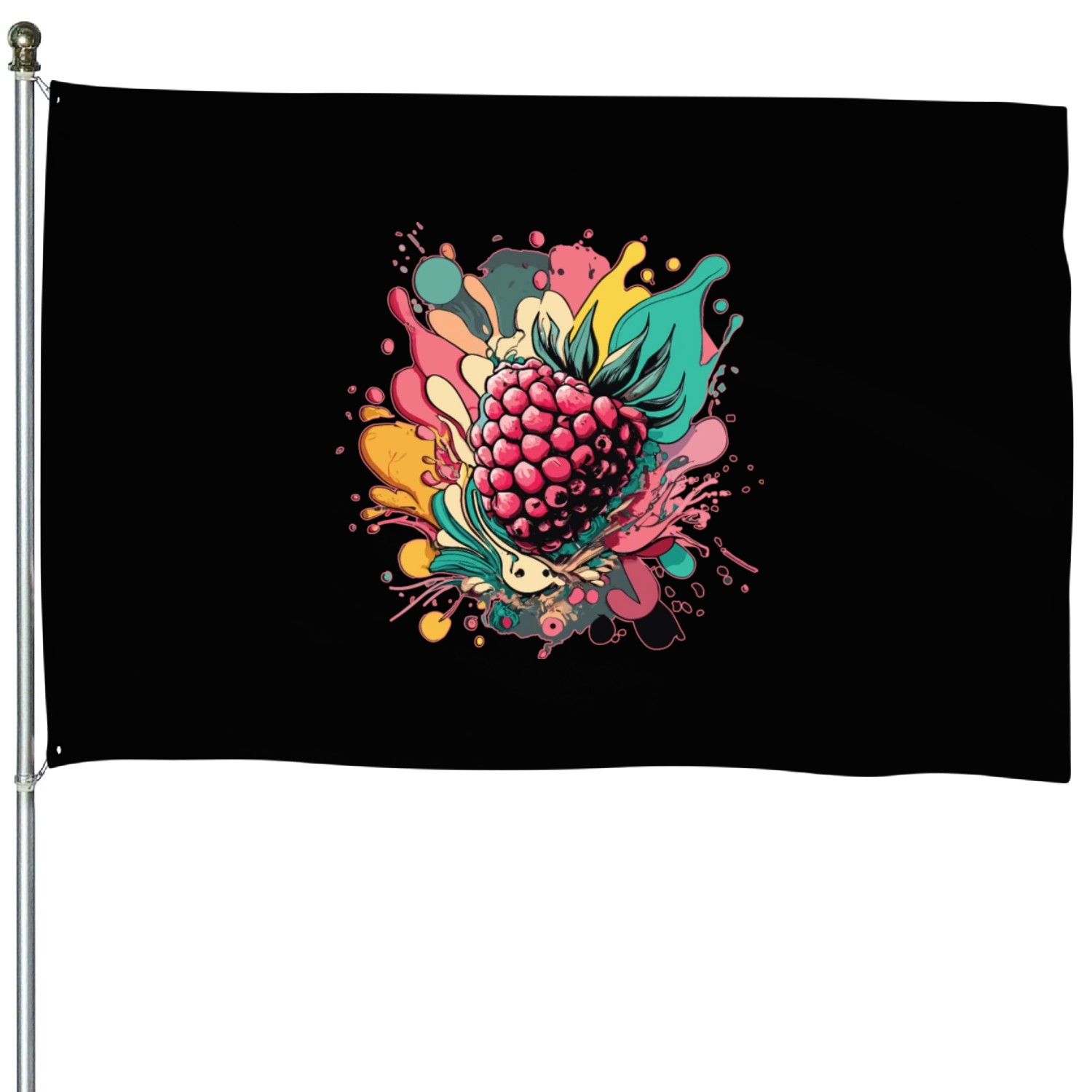 Raspberry House Flags
