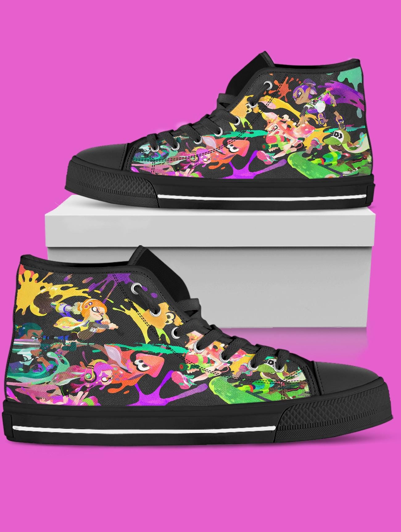 Splatoon High-Top Shoes: Unisex Inspired Sneakers for Women, Men