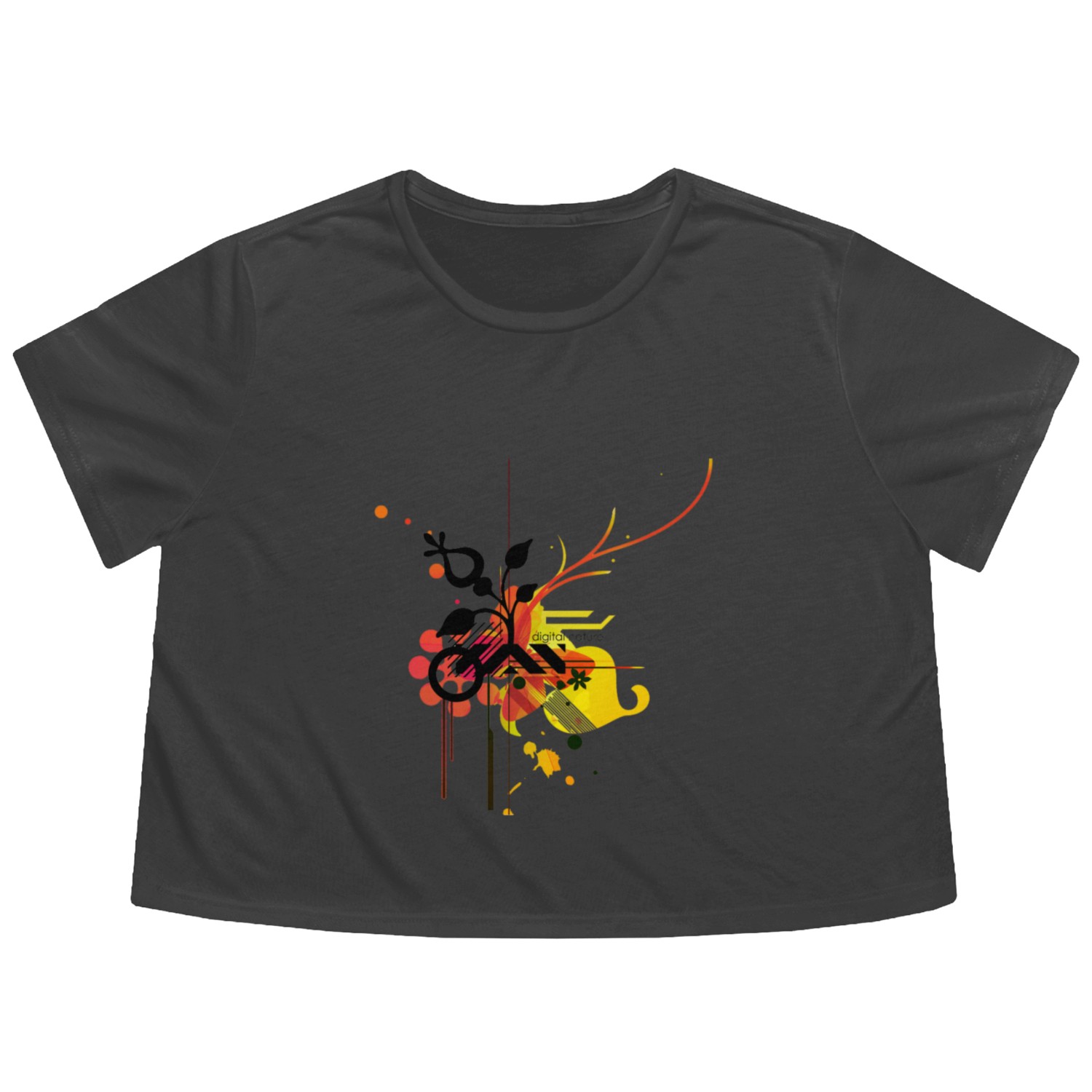 Digital Nature Flowy Cropped Tees